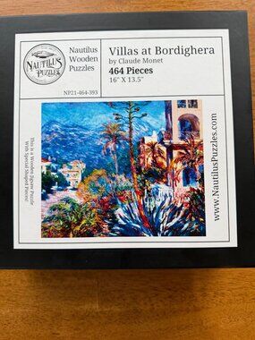 Nautilus Wooden Jigsaw Puzzle For Adults 464 Pieces Villas at Bordighera By Clau